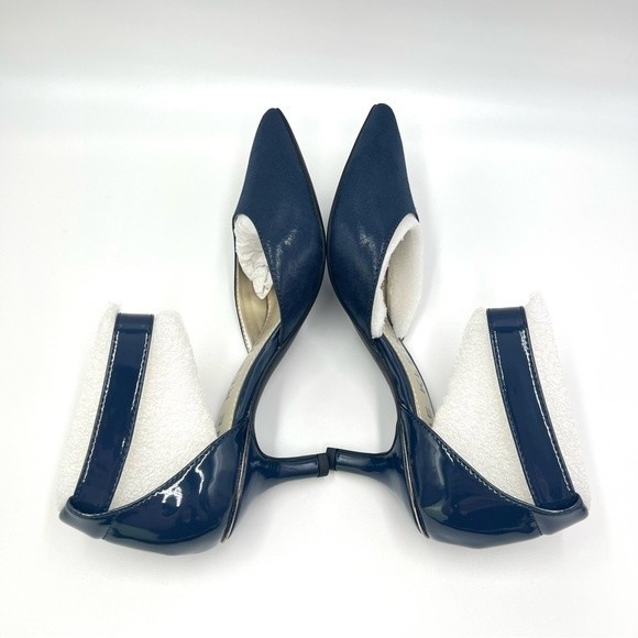 Anne‎ Klein Women's Fabulist Navy Blue Point Toe Kitten Heels Pumps Shoes 6 NEW - Picture 8 of 15